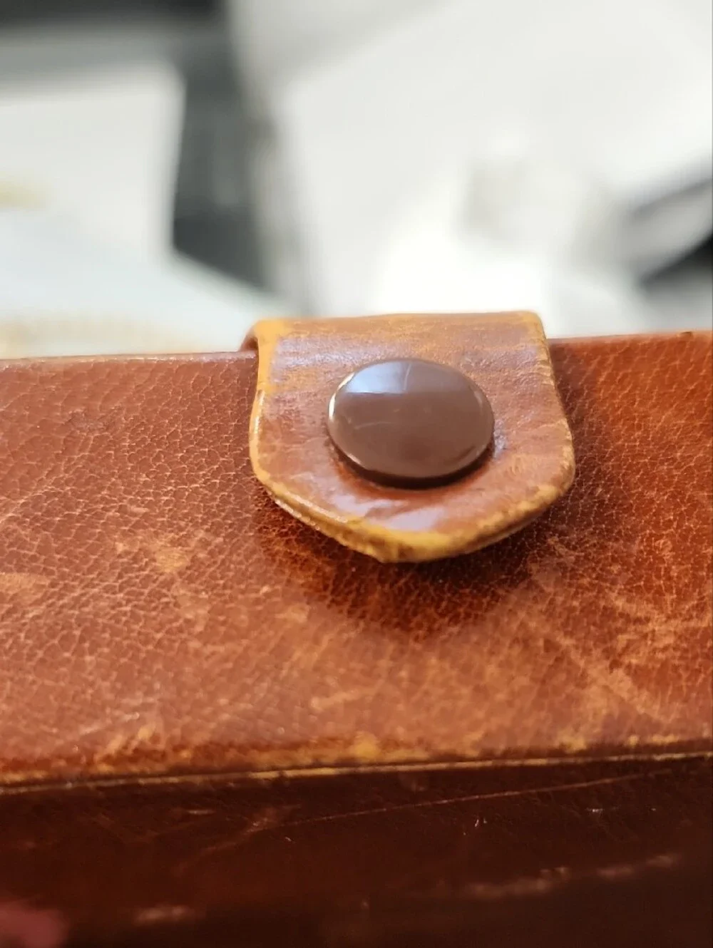 Men's Gold-Tone Cufflinks Set with Blue and Brown Accents